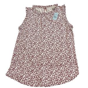Loft Sleeveless Floral Top. Size XS